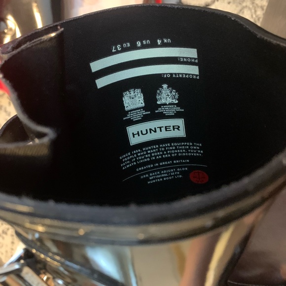 NWT HUNTER Adjustable Back Gloss Waterproof Rain Boot (Women) - Picture 8 of 9